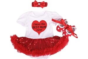 NPK COLLECTION Reborn Baby Doll Clothes Outfit for 20-23 Inch Reborns Newborn Babies Matching Clothing Headband Mom Red Heart Tutu Dress Shoes Three-Piece Set