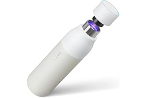 LARQ Bottle - Self-Cleaning and Insulated Stainless Steel Water Bottle with Award-winning Design and UV Water Sanitizer, 25oz, Granite White