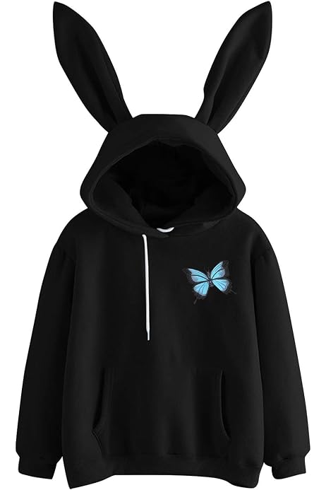 bunny ears zip up hoodie