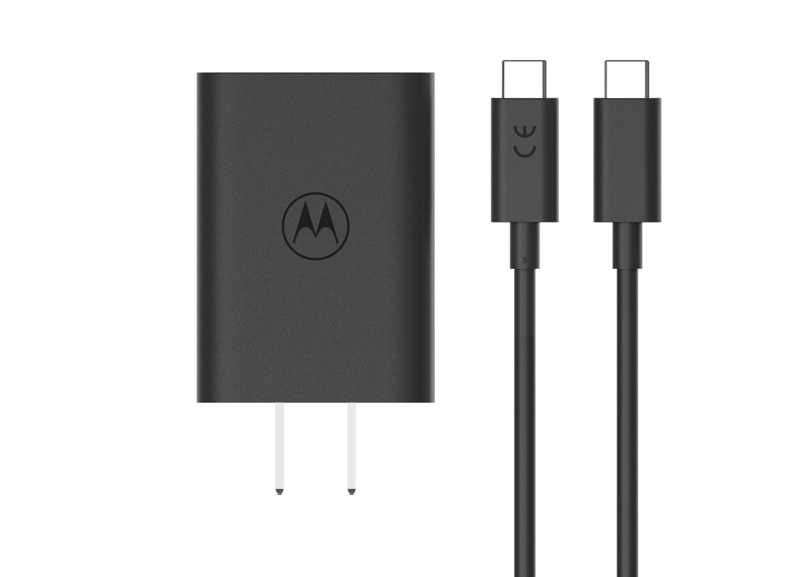 Motorola TurboPower 68W USB-C Wall Charger + 3.3ft 6.5 Amp E-Marked Cable, GaN Tech, Fastest for Moto G Stylus (2025), Motorola Edge+ (Plus) 2022/2023,Edge 2023/2024,Razr+ (Plus) 2024, PD Devices