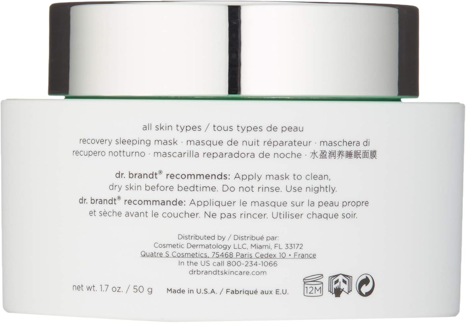 Dr. Brandt Hydro Biotic - Recovery Sleeping Mask - Deeply Hydrates + Reduces Redness & Signs of Irritation - 50 g - Image 5