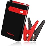 PUSHIDUN Car Jump Starter 500A Peak 10000mAh (up to 4L Gas Engine) Battery Booster Power Bank Built in Flashlight