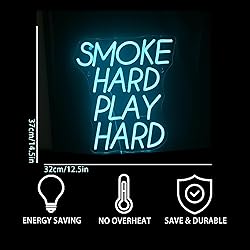 FAXFSIGN Smoke Hard Play Hard Neon Sign Led Neon