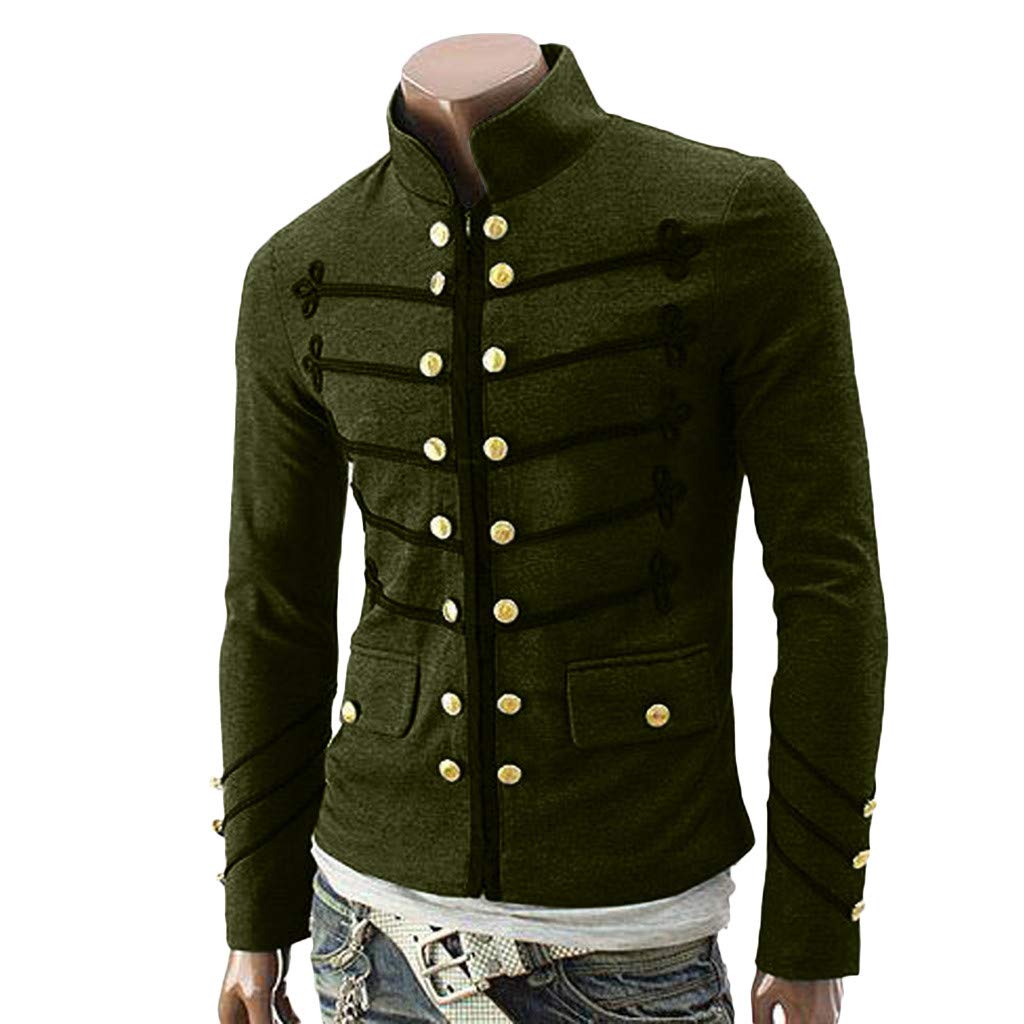 S-5XL DICPOLIA Mens Victorian Styled Steampunk Embroider Coat Uniform Costume
