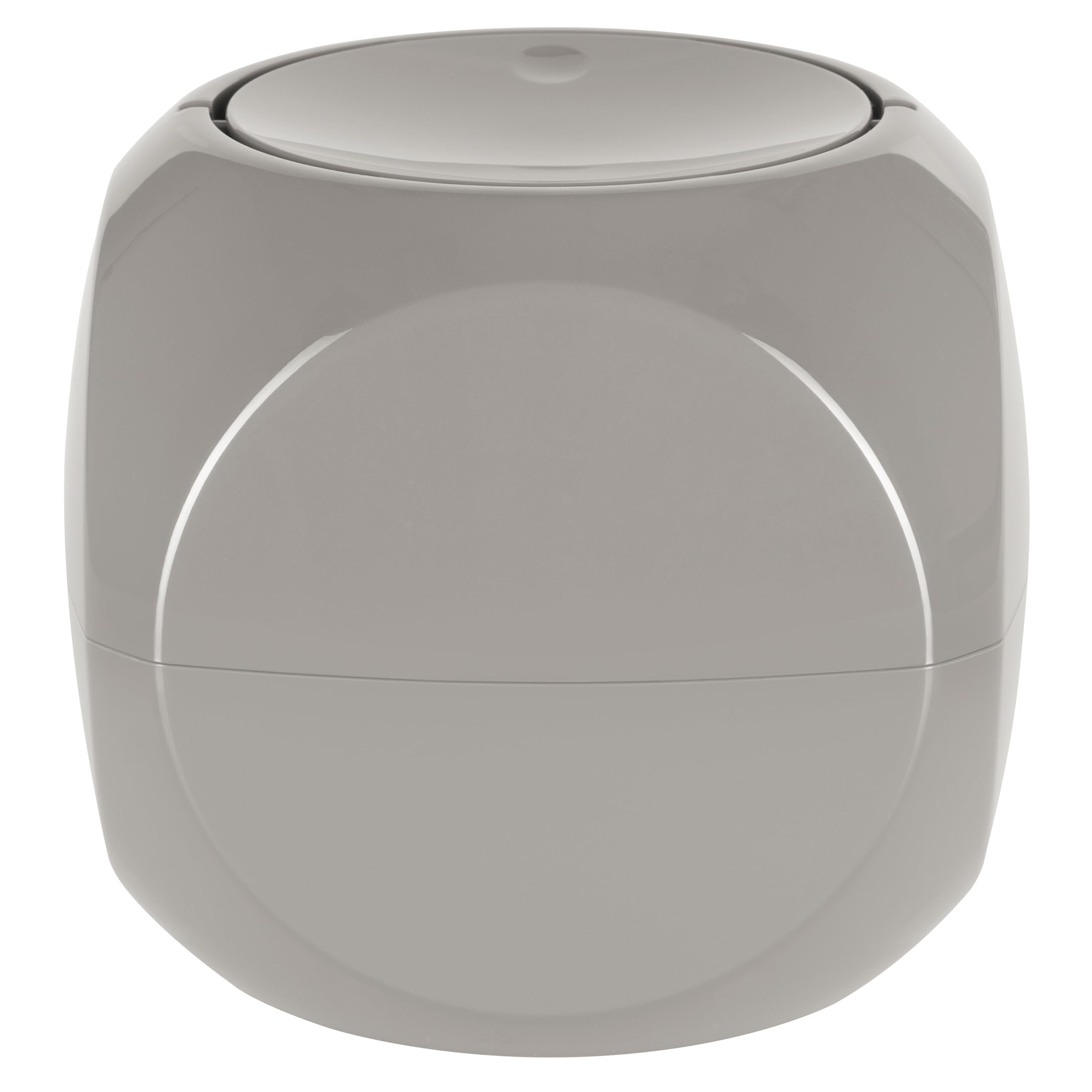 Spirella Dice 1 litre waste bin, table waste bin with swinging lid, taupe