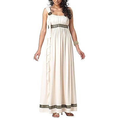 knee length dresses for ladies Women Toga Costume Greek Goddess White Dress Renaissance Outfit Carnival Halloween Cosplay Costume main image 1
