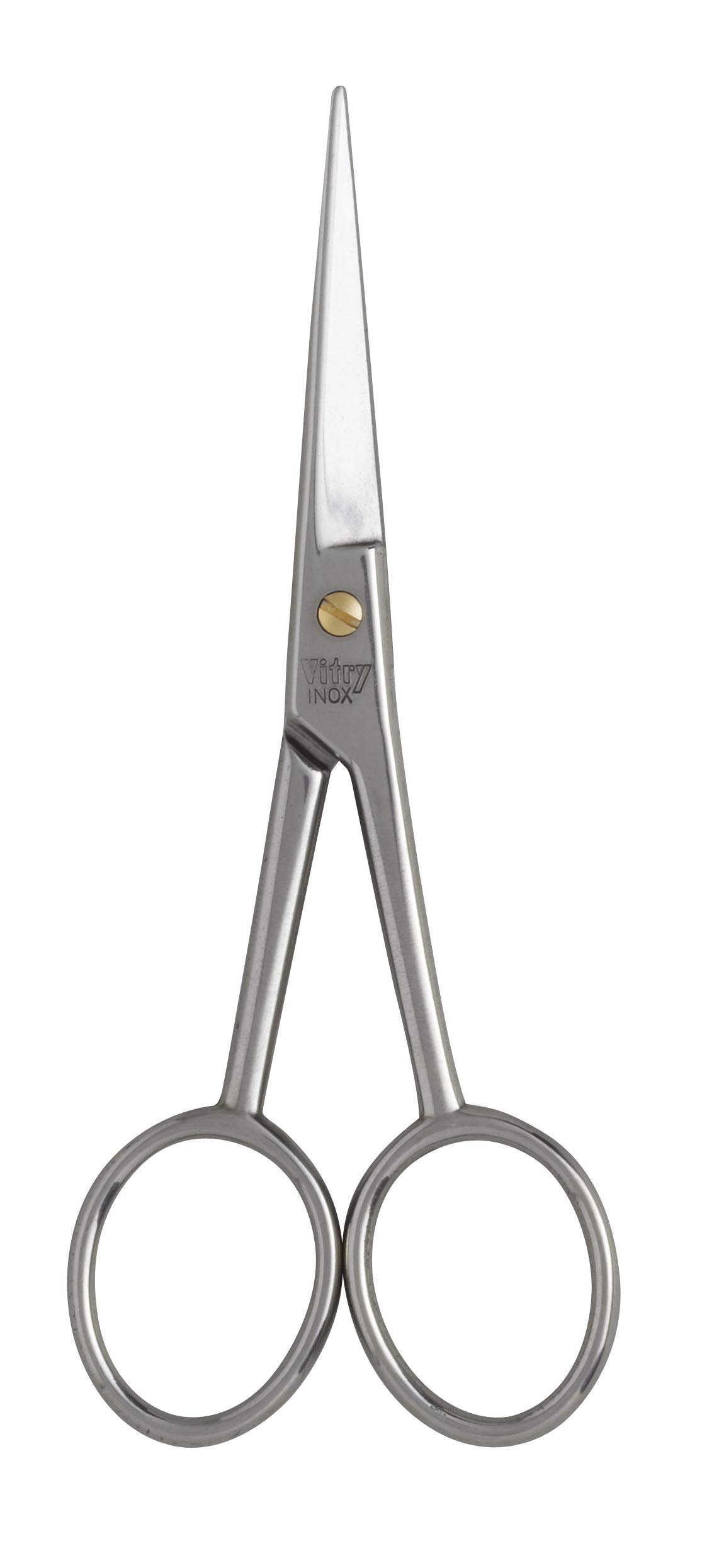 Vitry Shiny Stainless Steel Mustache Scissors, 14 cm