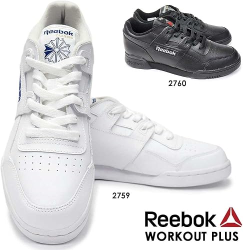 Amazon リーボック ワークアウト プラス クラシック メンズ レディース スニーカー レザー ユニセックス モノトーン Workout Plus Classic 本革 2759 2760 白 黒 2759 ホワイト ロイヤル 30 0cm Usa12 スニーカー