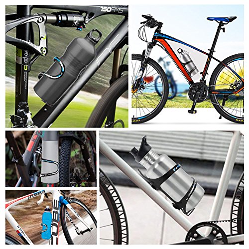 IACTIVE Bike Water Bottle Holder, Bicycle Alloy MTB Side Load Water Bottle Cage Bicycle Anti Rust Lightweight Bottle Brackets for Cycling Outdoor Sports (2 Pack) (Blue-S) - Thumbnail 4