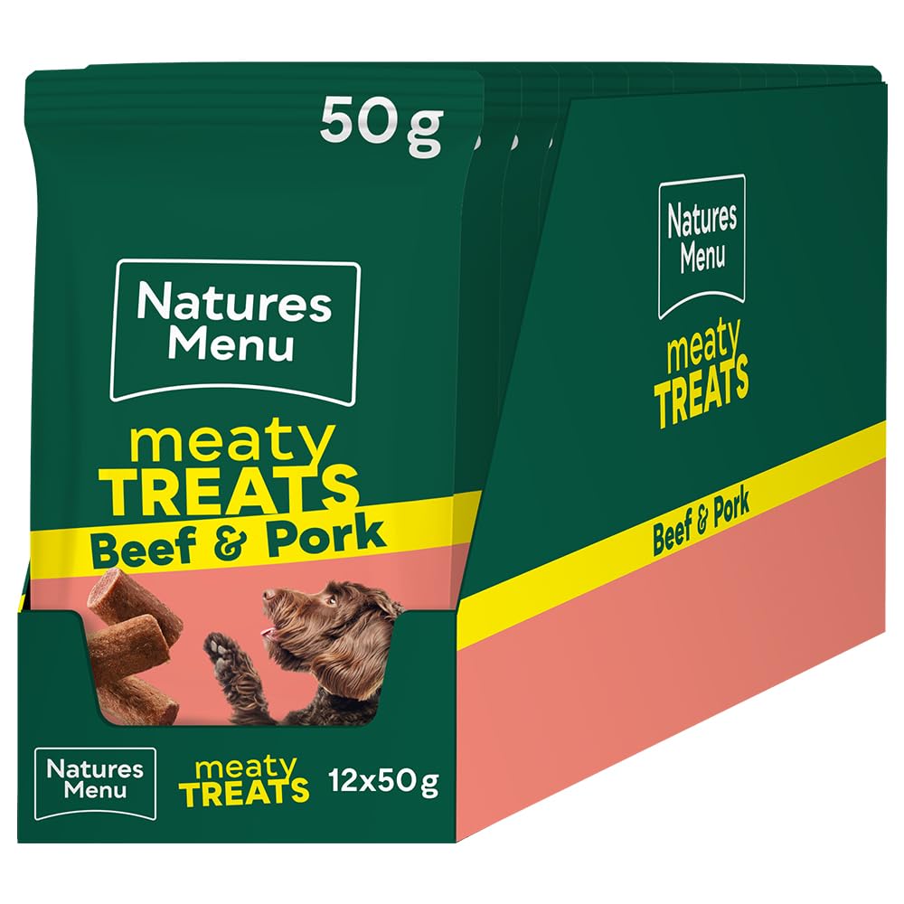 Natures Menu Meaty Treats for Adult Dogs with Beef - 12 x 50g