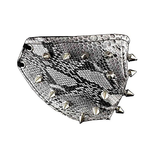 Snake skin style Spike stud Punk Steampunk face Mask Cosplay Unisex FM1