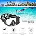 ENKEEO Dive Mask Wide 180 Degree Vision Snorkeling Lens for Adults and Children in Diving, Scuba and Swimming (Black)