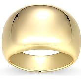 Amazon Essentials (Demi's Pick) Women's Dome Band Ring, Gold or Silver Plated