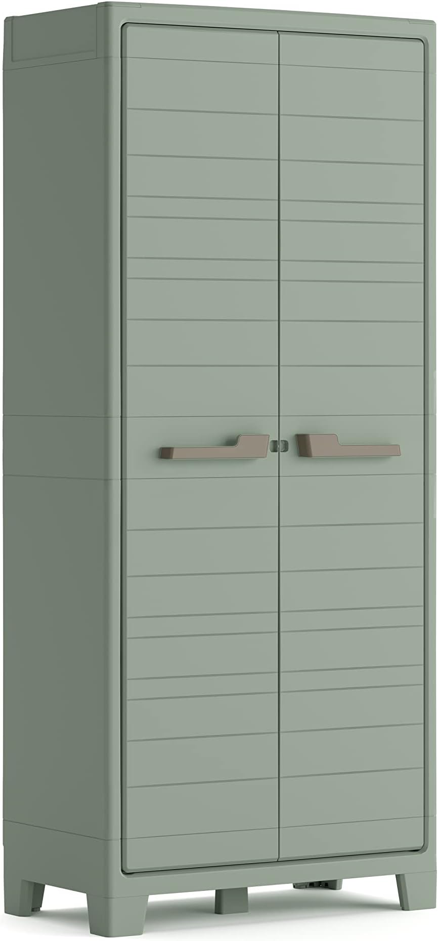 Keter Planet Outdoor Tall Cabinet Green Multi Purpose Garage Storage