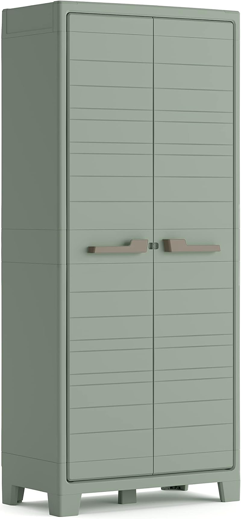 Keter Planet Outdoor Tall Cabinet Green Multi Purpose Garage Storage