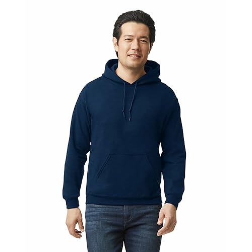 Gildan Adult Fleece Hoodie Sweatshirt, Style G18500, Multipack, Navy (1-Pack), 3X-Large