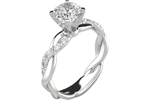 iLH Clearance Deals Rings,Sterling Silver Ring Womens Diamond Engagement Wedding Band Rings Cubic Zirconia Jewelry Gift