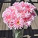 10 PCS Real Touch Latex Silk Artificial fake plastic Daisy Chrysanthemum Flowers Sun Chrysanthemum,Sunflower, Simulation Gerber, Dimorphotheca,Party Room home Decoration DIY Flower Bouquet (pink)