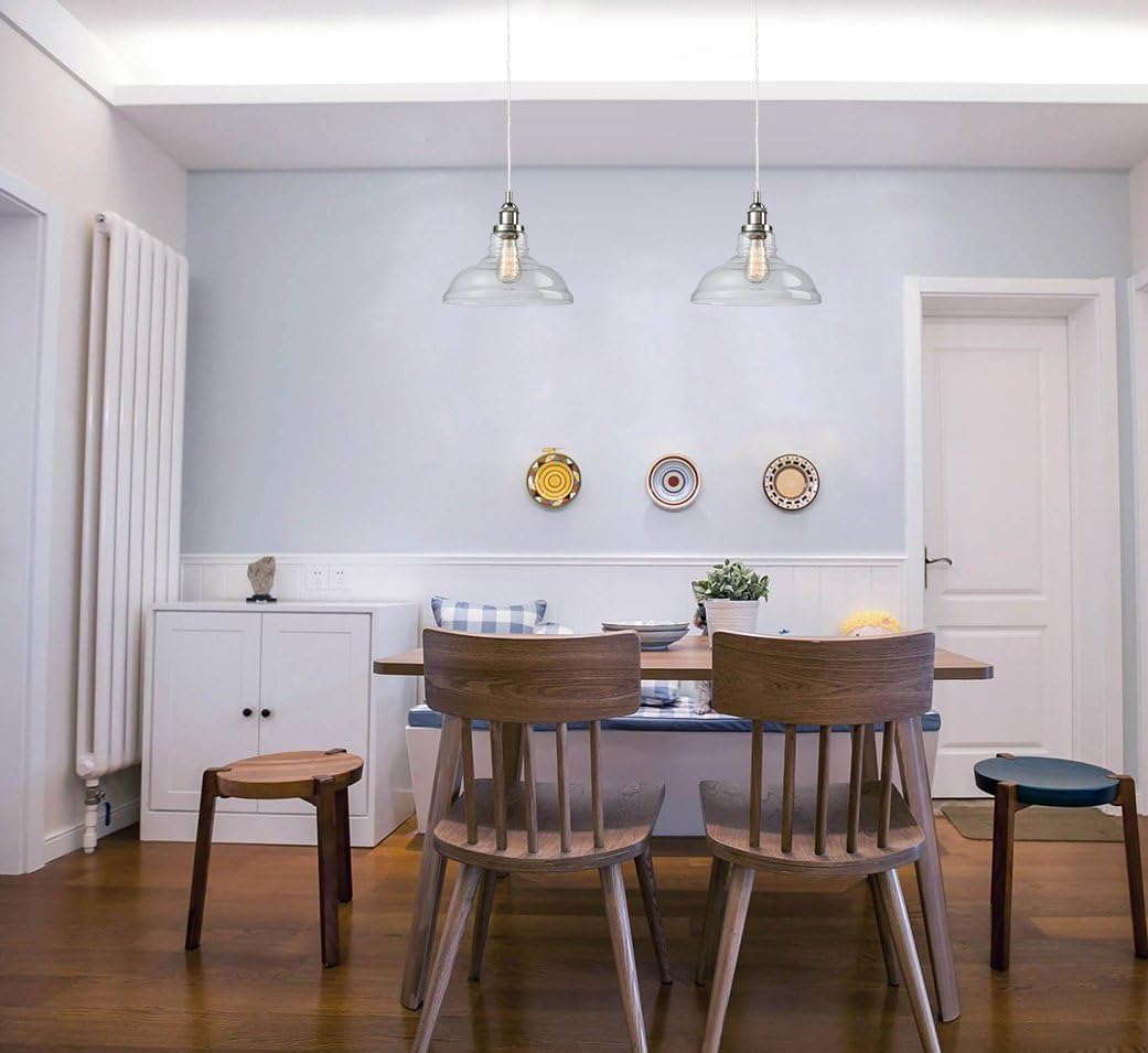 CLAXY Ecopower Foyer Clear Glass Dining Pendant Lighting: Home Improvement