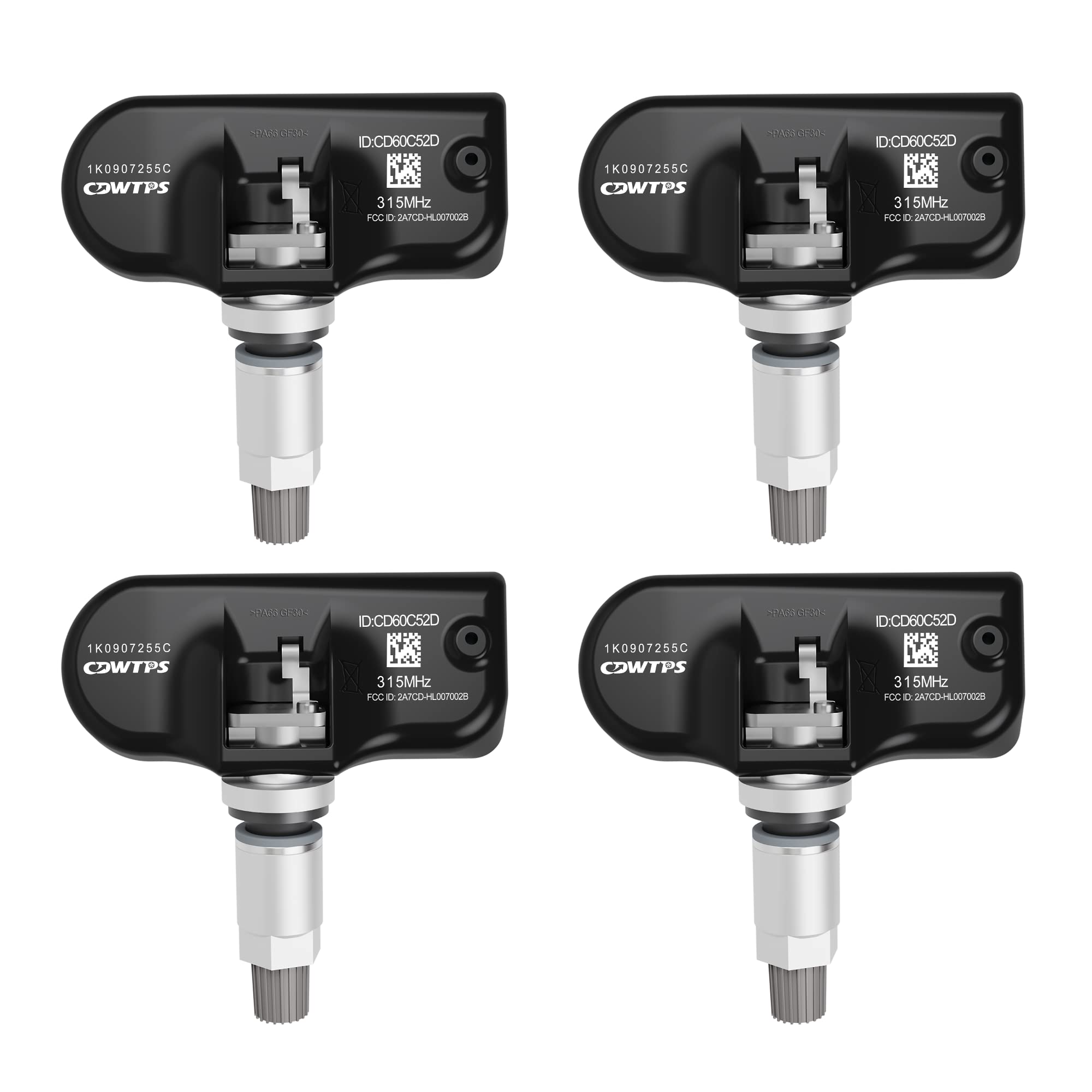 Photo 1 of CDWTPS TPMS Sensor,315MHZ Tire Pressure Monitor System 4-Pack for Audi| Volkwagen Replaces# 1K0907253D.1K0907253E.1K0907255C