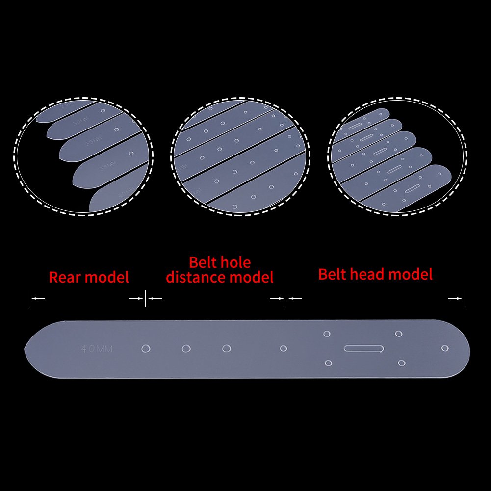 Translucent Belt Buckle Holes Templates Leather Punching Craft Module