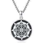 YEESIA Compass Necklace S925 Sterling Silver Compass Necklace for Women Compass Pendant Necklaces Graduation Gift Friendship Compass Jewelry Christmas Gifts for Boyfriend Teens Brother Son Father Grandfather