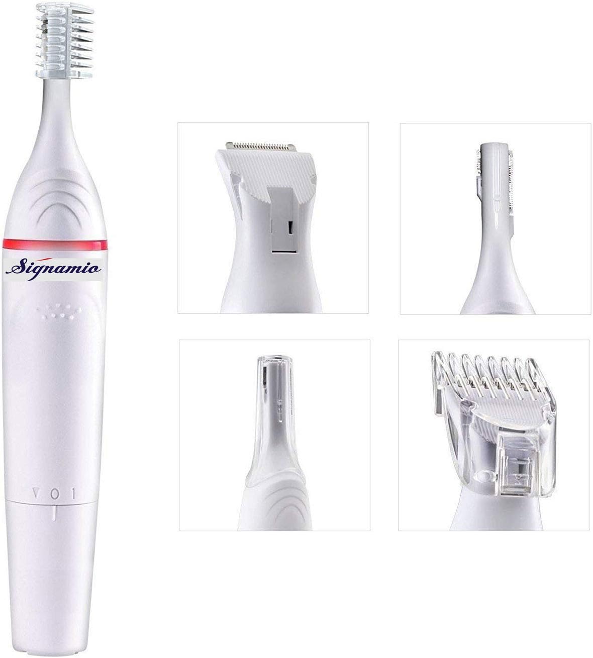 SIGNAMIO Sensitive Touch Expert Electric Trimmer for Women Private Part and Underarms/Eyebrow (White)