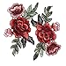 SUSHAFEN 2 Pcs Rose Flower Sew On Patch Floral Embroidered Applique Patches for Dress, T-shirt, Shoes,Coat