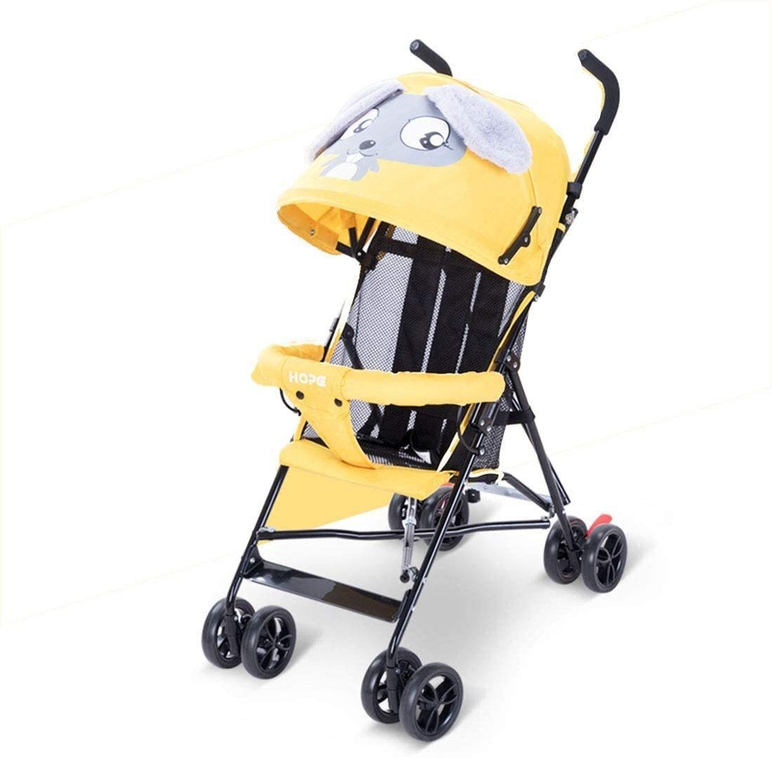 stroller with yellow wheels