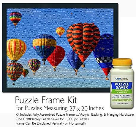 CountryArtHouse Jigsaw Puzzle Solid Wood Frame Kit - for 27x20 Inch Puzzles - Craft Medley Puzzle Saver