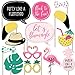 Big Dot of Happiness Pink Flamingo - Party Like a Pineapple - Tropical Summer Party Photo Booth Props Kit - 20 Count