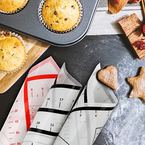 Silicone Pastry Baking Mat with Measurements- Non-Stick Silicon Liner for Silicone Baking Mat, Dough Rolling Mat,Oven Liner(23.62" x 15.74", shell black) - Thumbnail 6