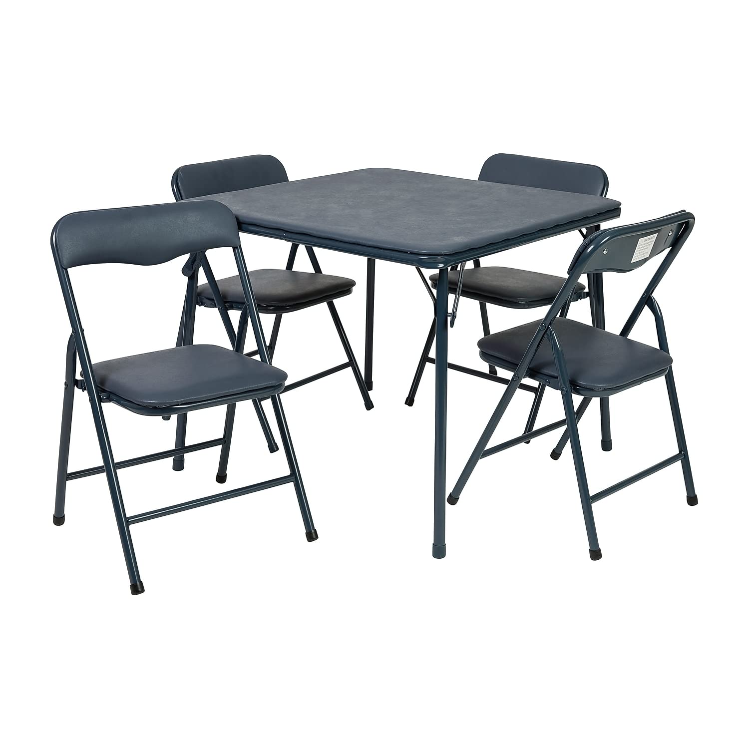 Flash Furniture Mindy Kids Navy 5 Piece Folding Table and Chair Set Image