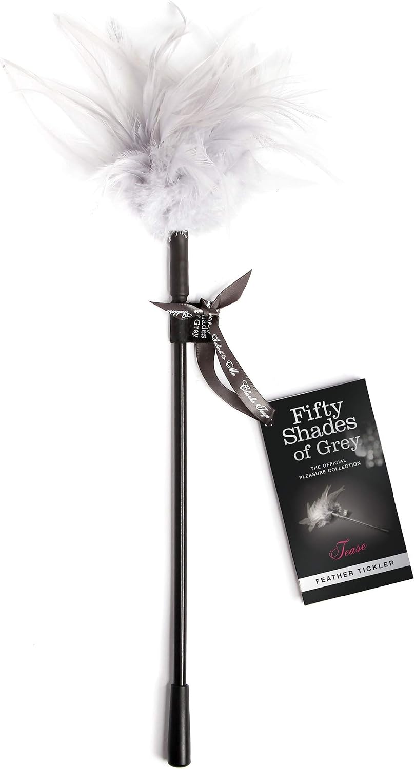 Fifty Shades of Grey Tease Feather Tickler, 14.5 Inch Soft Feather Tickler for Sensory Play, Long Handle to Access All Areas - Image 4