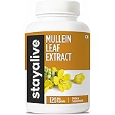STAY ALIVE Mullein Leaf Extract 1000mg, 10:1 Extra Strength, 120 Vegan Mullein Capsules, All Natural, 100% Pure Leaves Powder, 2 Month Supply, Non-GMO and Gluten-Free Supplement