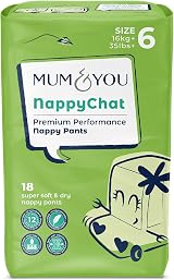Mum & You Eco Friendly Nappies Nappy Pants Size 6 16+ kg 18 ct