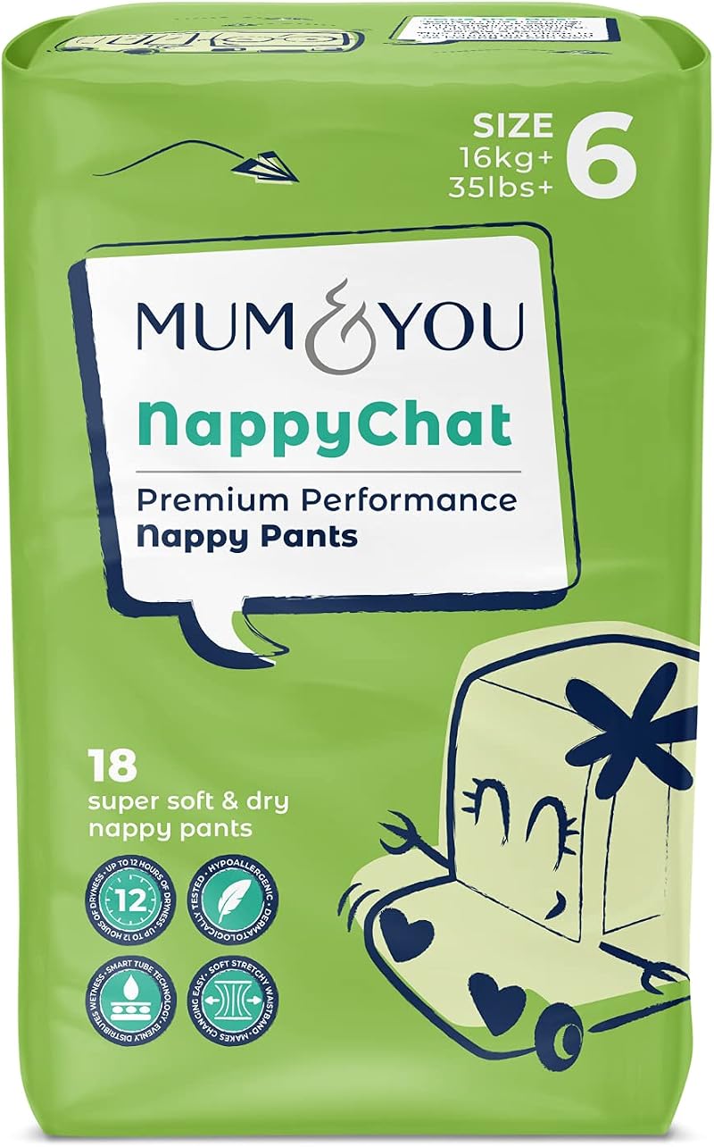 Mum & You Eco Friendly Nappies Nappy Pants Size 6 16+ kg 18 ct