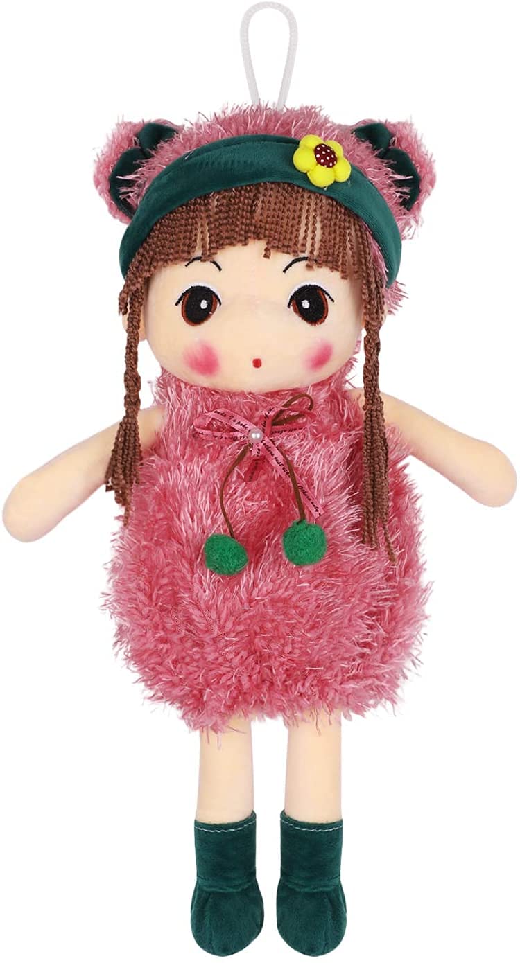 Soft Rag Doll Plush First Doll Toys for Baby Girls Cute Cartoon Rag Doll Cuddly Little Doll Fairy Tale Princess Ragdoll Toy Room Decoration Doll Birthday Christmas Baby Shower Christening Gift 35CM