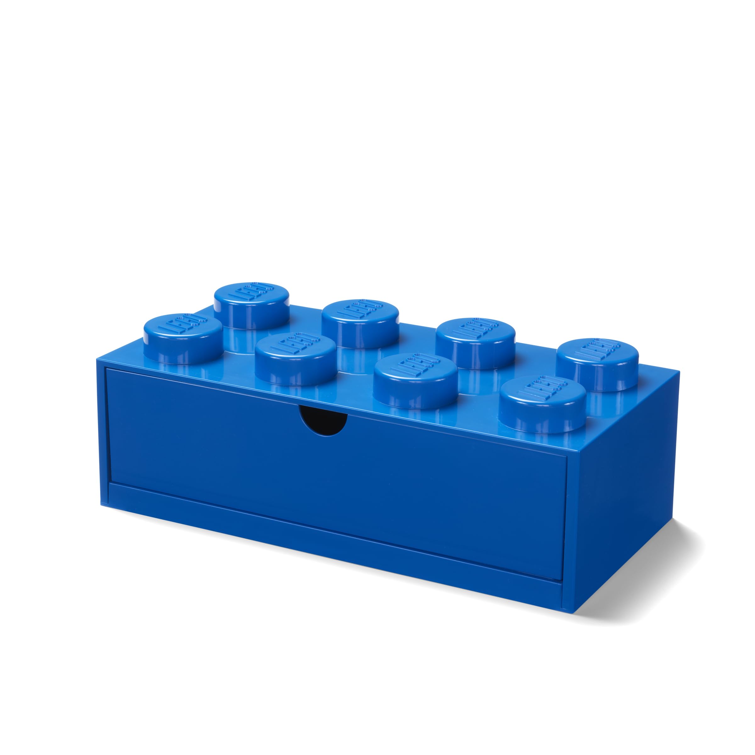 Room Copenhagen LEGO Desk Drawer Stackable Storage with 8 Knobs, In Blue