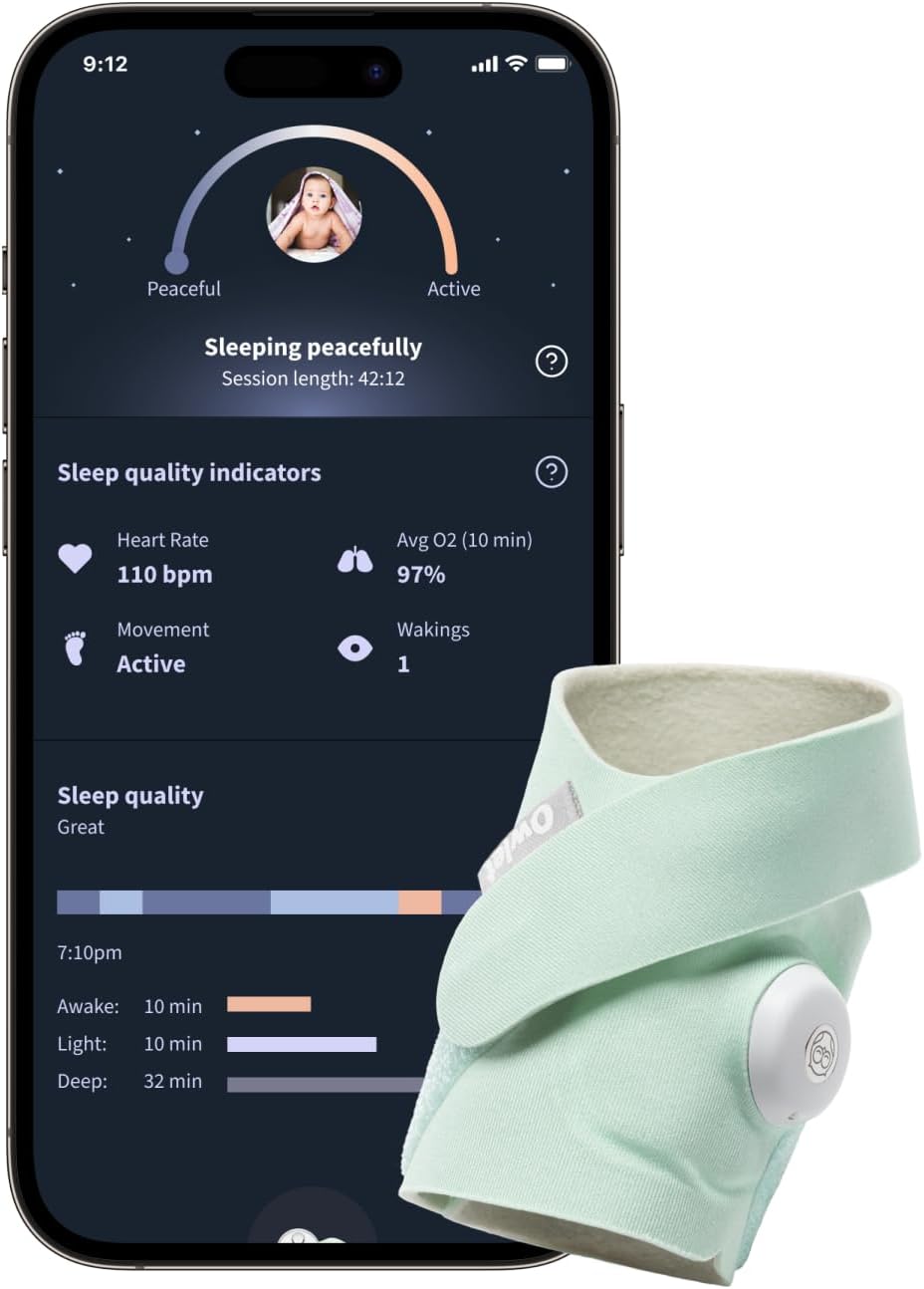 Owlet Dream Sock® FDACleared Smart Baby Monitor Track Live Pulse