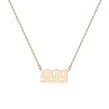Tavuala Angel Number Necklace For Women, 18K Rose