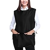 BOHARERS Smock Cobbler Apron for Women men-with Side Ties and 3 Pockets for Chef kitchen,Cleaning,Hairstylist