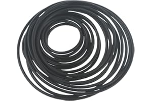 Pack of 50/100pcs Mix Size Rubber Belts 1.5mm Round Cassette Tape Machine Belt Collection Compatible for DVD Players Square C