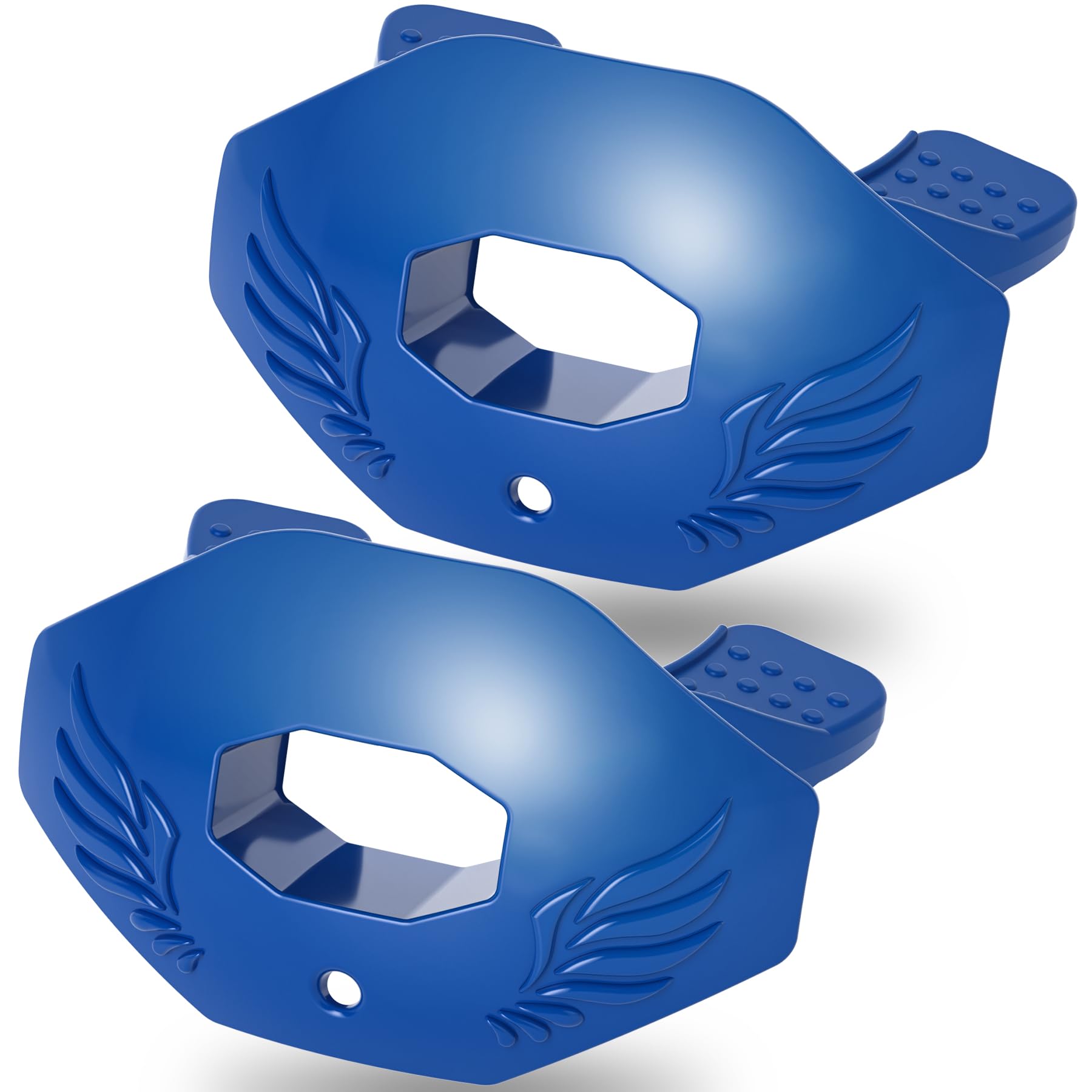 Photo 1 of 2Pcs Football Mouth Guard,Youth Mouth Guard Football,Football Mouthpiece with Strap,No Boil, Soft and Durable, Maximum Breathing Channel,Fits Adult,Youth Hockey Rugby(Blue)