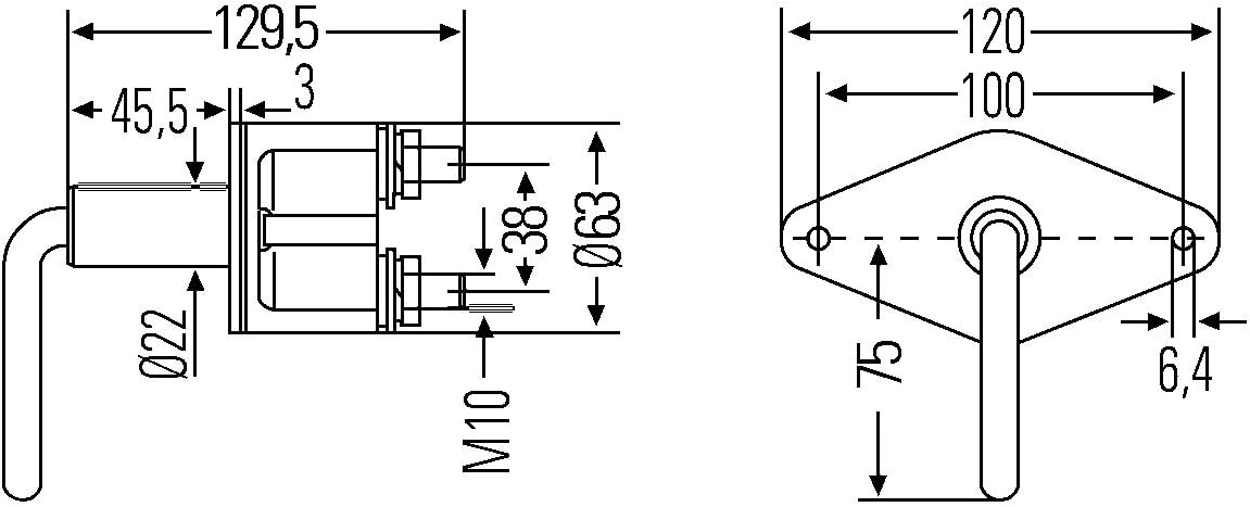 HELLA 6EK 008 458-011 Main Switch, battery, Turn knob control, 12V, Number of connectors: 2, Bolted, Normally Open Contact - Image 3