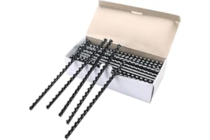 MYFULLY 100 Pack 21 Ring Plastic Comb Binding Spines | 3/8 Inch Diameter, 55 Sheet Capacity, A4, Black Binding Comb (3/8" (55 Sheet Capacity))