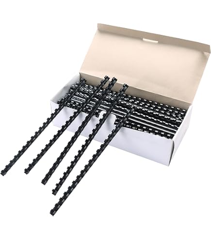 Lot De 50 Peignes De Reliure Plastique 21 Anneaux - Idéal Pour Reliure De Dossiers, Papiers, Projets De Bureau Ou étude