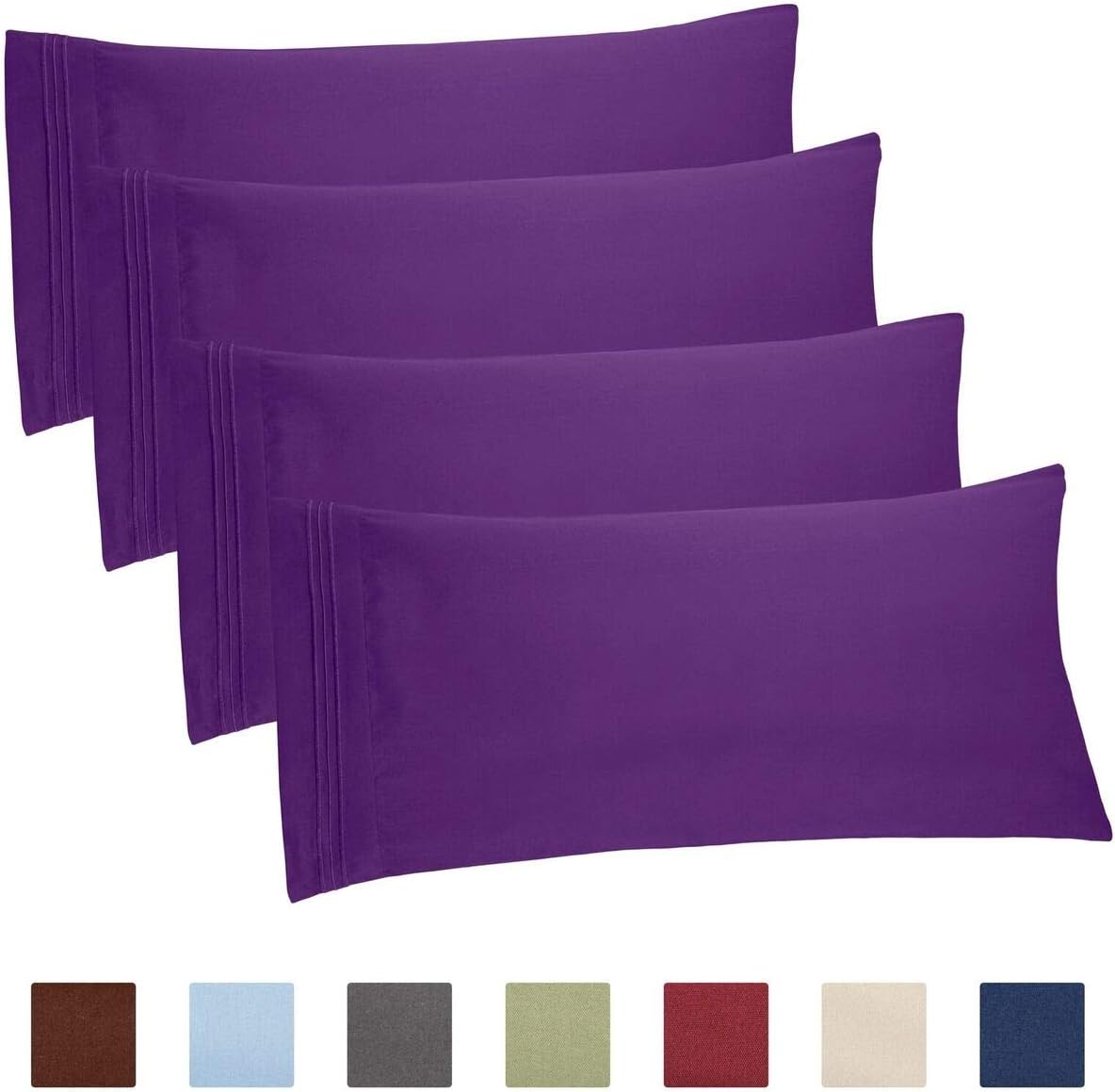 4 Pack Pillow Cases King Size 4PC Pillow Cases 4 Pack Pillow Covers 4 Pack