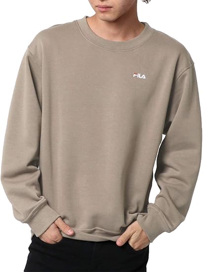 Amazon フィラ トレーナー メンズ スウェット スウェットシャツ 長袖 プルオーバー おしゃれ ゆったり カジュアル 裏起毛 ハーフブラウン L トレーナー パーカー 通販
