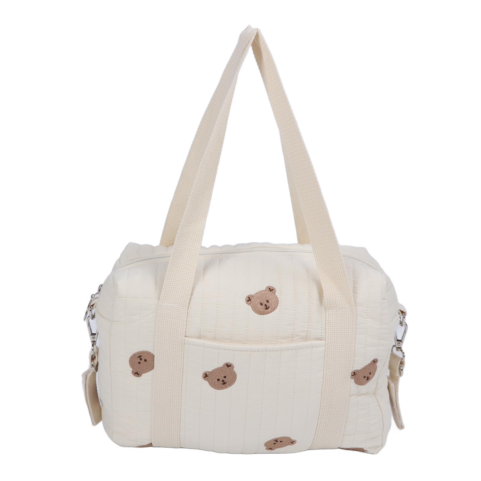 Tnfeeon Baby Stroller Storage Bag, Reusable Large Capacity Multi Purpose Zipper Pocket Durability for Outdoor (Bear Bag)